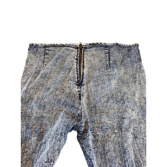 Pilcro by Anthropologie Acid Wash Skinny Jeans w/ Ankle Bows Sz 31 Boho Denim - Picture 10 of 11